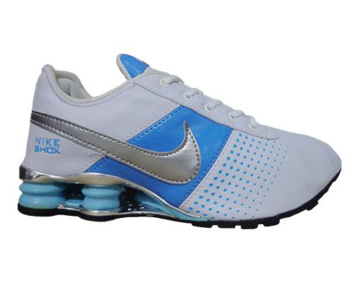 Tênis Nike Shox Deliver Branco e Azul MOD:10635