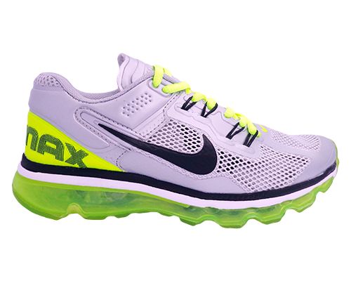 Tênis Nike Air Max 2013 Prata e Verde Limão MOD:10962
